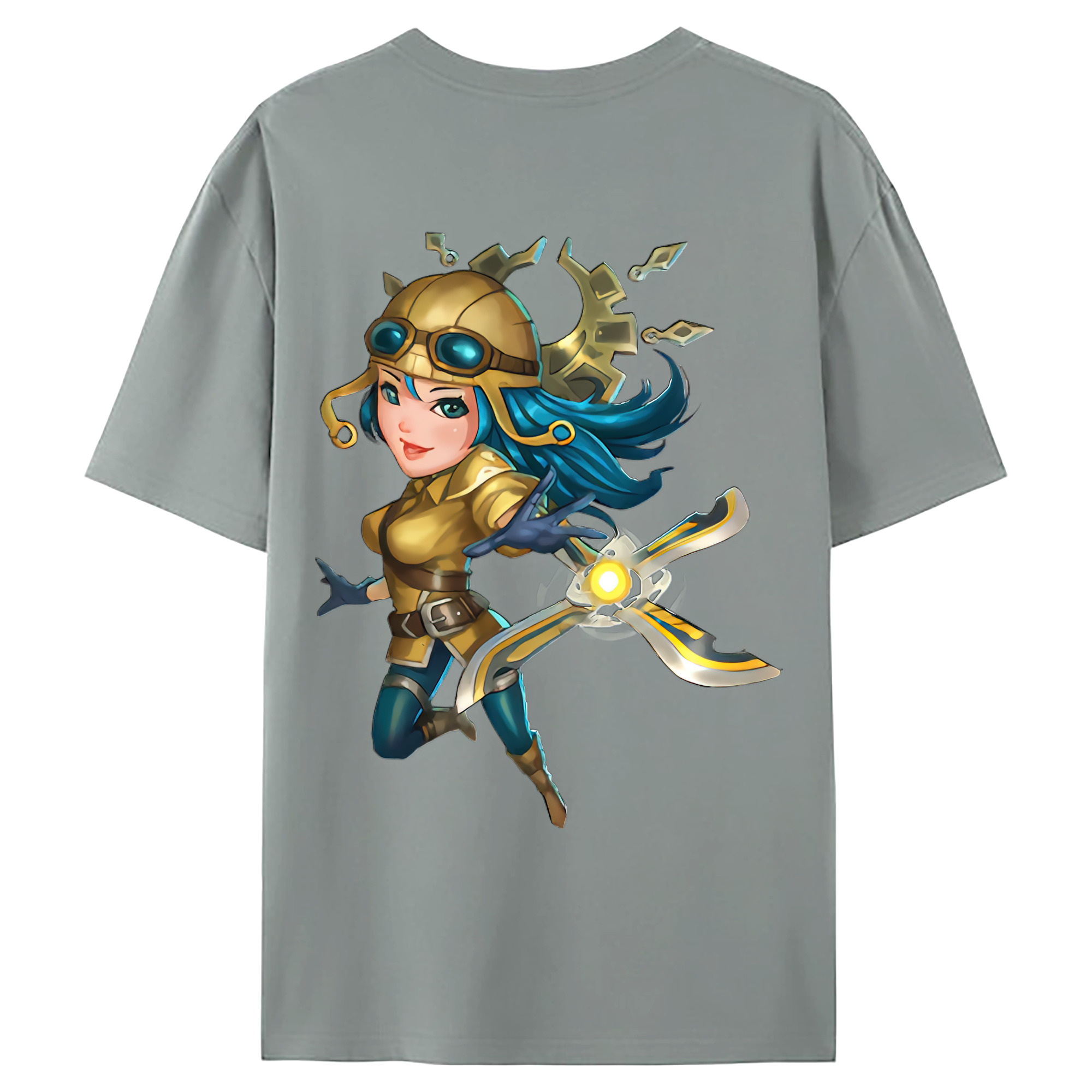 （画像用） リーグ・オブ・レジェンド League of Legends LOL 綿100％ メンズ半袖Tシャツ（バックプリント） 通気性